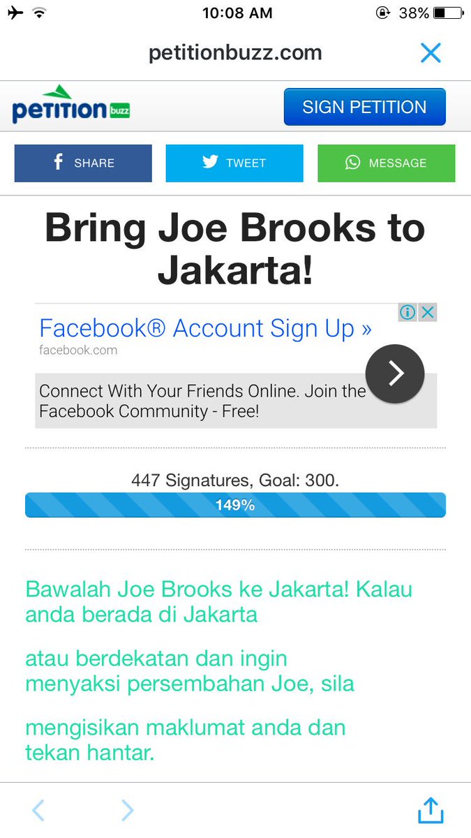 BrooksTribesID's tweet photo. @slateent 3 years ago @JoeBrooksIndo made a petition..... #GetJBtoJKT https://t.co/A3F7lfiTDs