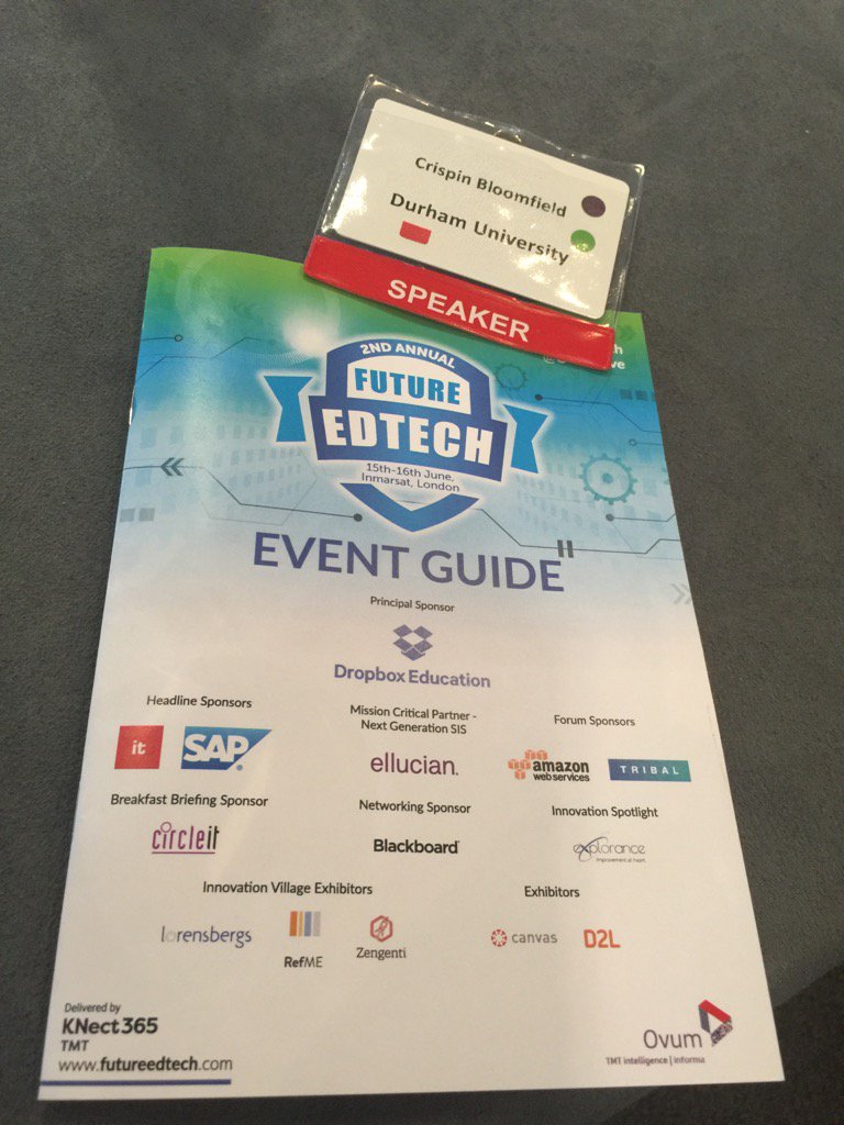 CrisBloomfield's tweet photo. @OvumLive Thanks for a good event, topical talks and great networking opportunities #FutureEdTech https://t.co/Q1iLtl5KTn
