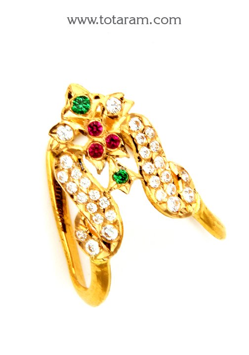 Buy quality 22CT Gold CZ Stylish Ladies Long Ring LLR335 in Ahmedabad