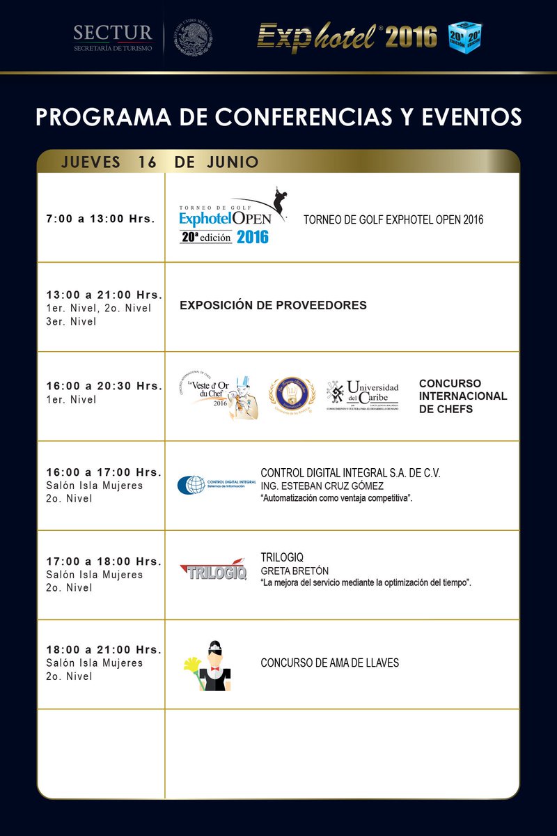 Programa de Actividades 16 de Junio #Exphotel2016