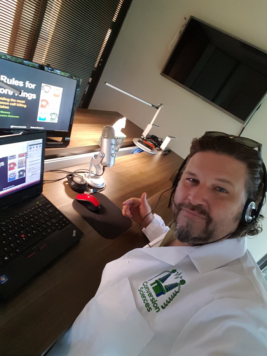 bmassey's tweet image. Starting my webinar with @convirza on making the phone ring. #labcoatlessons