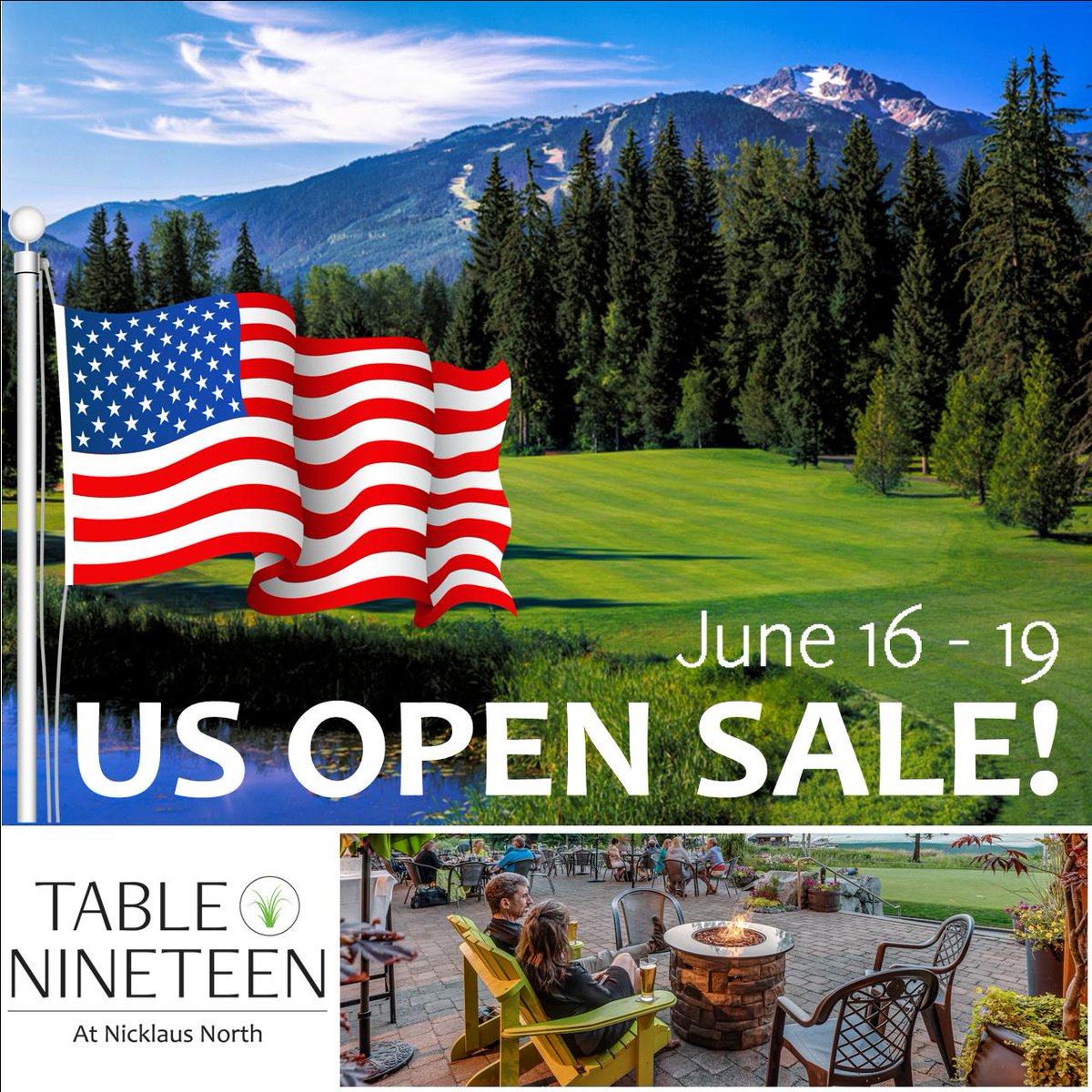 NicklausNorthGC's tweet photo. It's #USOpen Week at #tablenineteen &amp; #nicklausnorth!  Lounge Food &amp; Drink specials &amp; our infamous Golf Shop Sale! https://t.co/FeiBYIWMrW