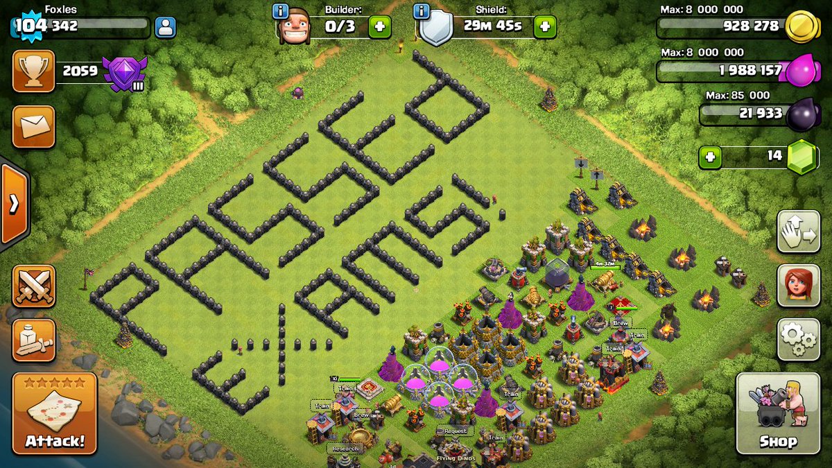 BliceFox's tweet photo. Gotta celebrate as a real clasher! @ClashofClans #Passedmyexams #Bestbaseever https://t.co/FMAhErmvON