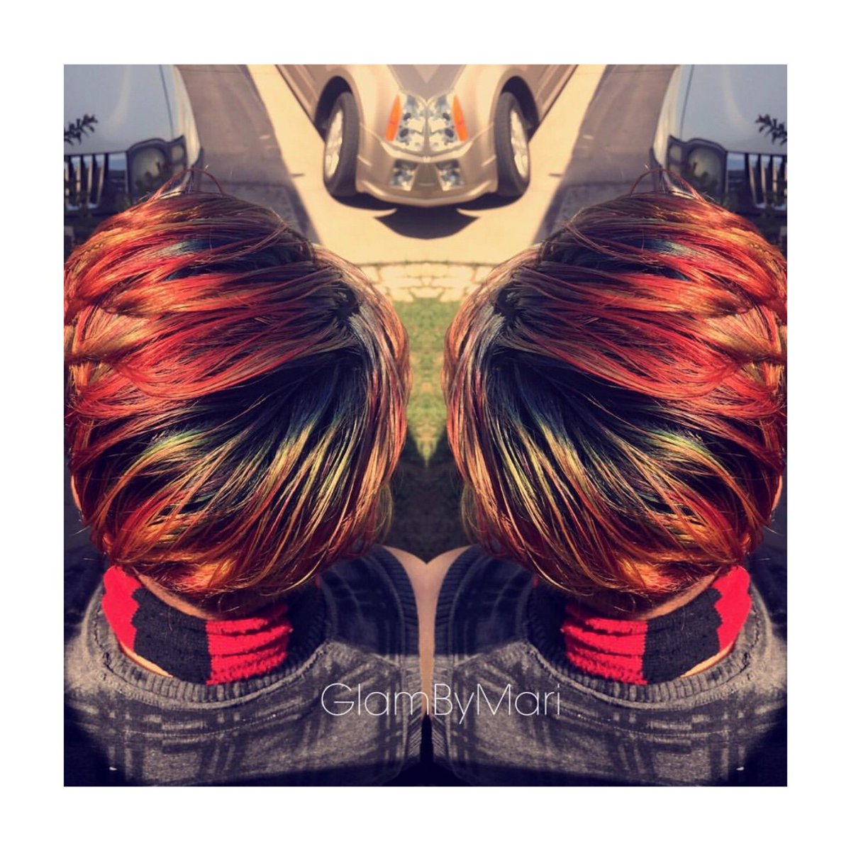 StudioEveliz's tweet photo. This rainbow hairstyle by @glambymari is nothing short of fabulous! #StudioEveliz #GlambyMari #dallashairstylist ... https://t.co/zyxyrX2PFB