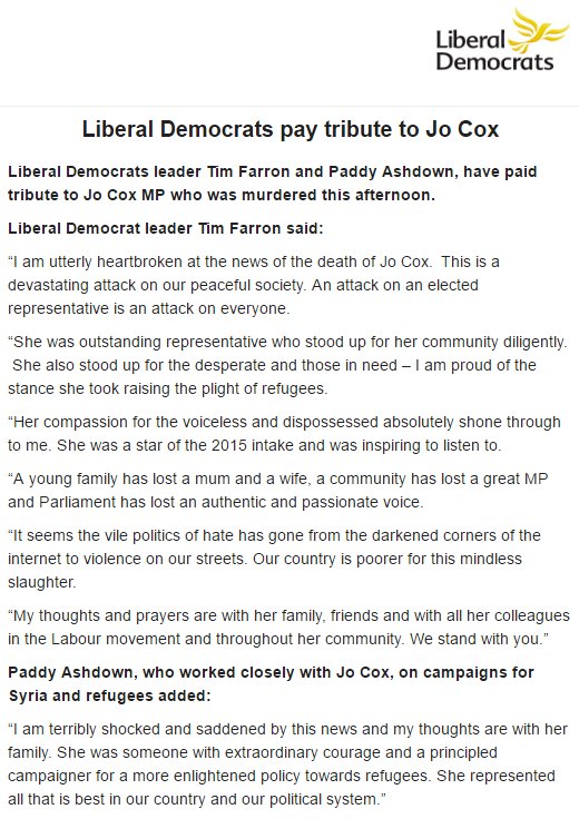 LibDemComms's tweet photo. “A young family has lost a mum and a wife, a community has lost a great MP" https://t.co/BghYyXKgBa