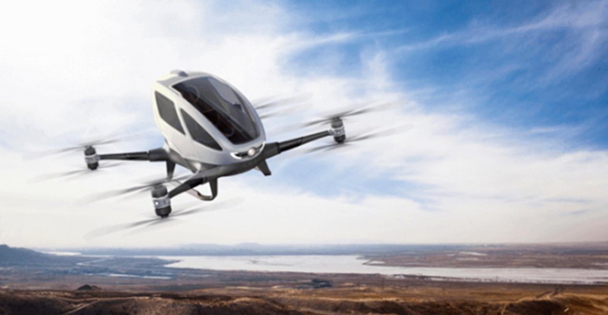 Innevation's tweet photo. #NevadaTech News: @ehang passenger-carrying drone to begin testing in #Nevada #vegastech | https://t.co/6xEjJ7m5uL https://t.co/tak7NBlYWx