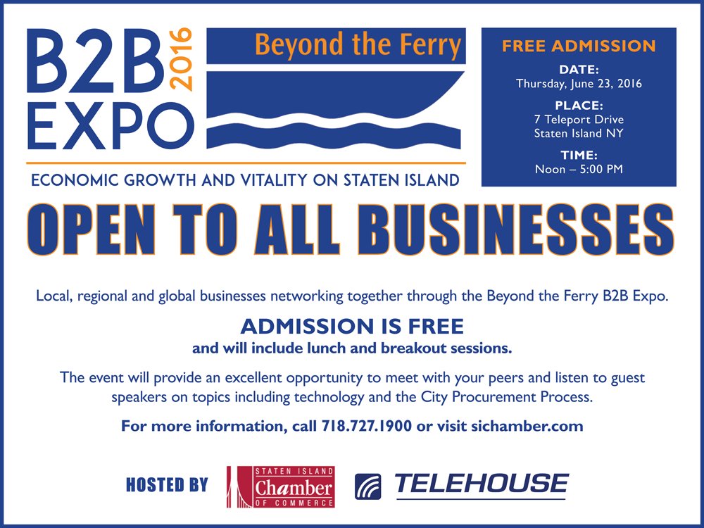 TheVonAgency's tweet photo. Join us at the 1st ever @sichamber Beyond the Ferry Expo June 23rd #NYCEvents #StatenIslandEvents #NYCBusinessExpos https://t.co/hFu3rs5XoZ