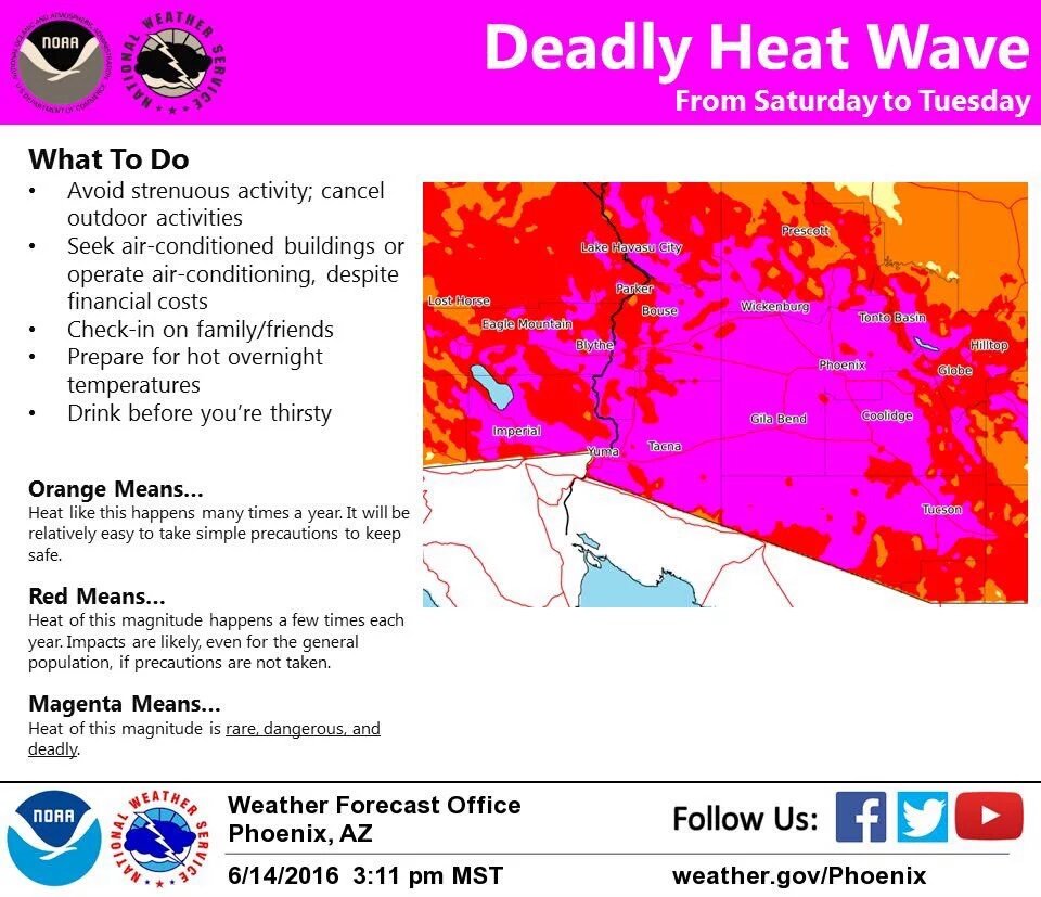 FakeLiccy's tweet photo. We have gone MAGENTA! #azheatwave https://t.co/FTDFTcyyUV