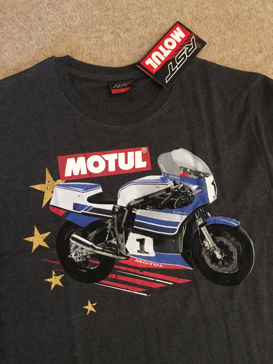 dickie_barrett's tweet photo. New RST Motul Retro shirts just landed. Free when you buy 4L of Motul 5100, 7100 or 300v #limitedstock #instocksoon https://t.co/ikB4Vyuaz8
