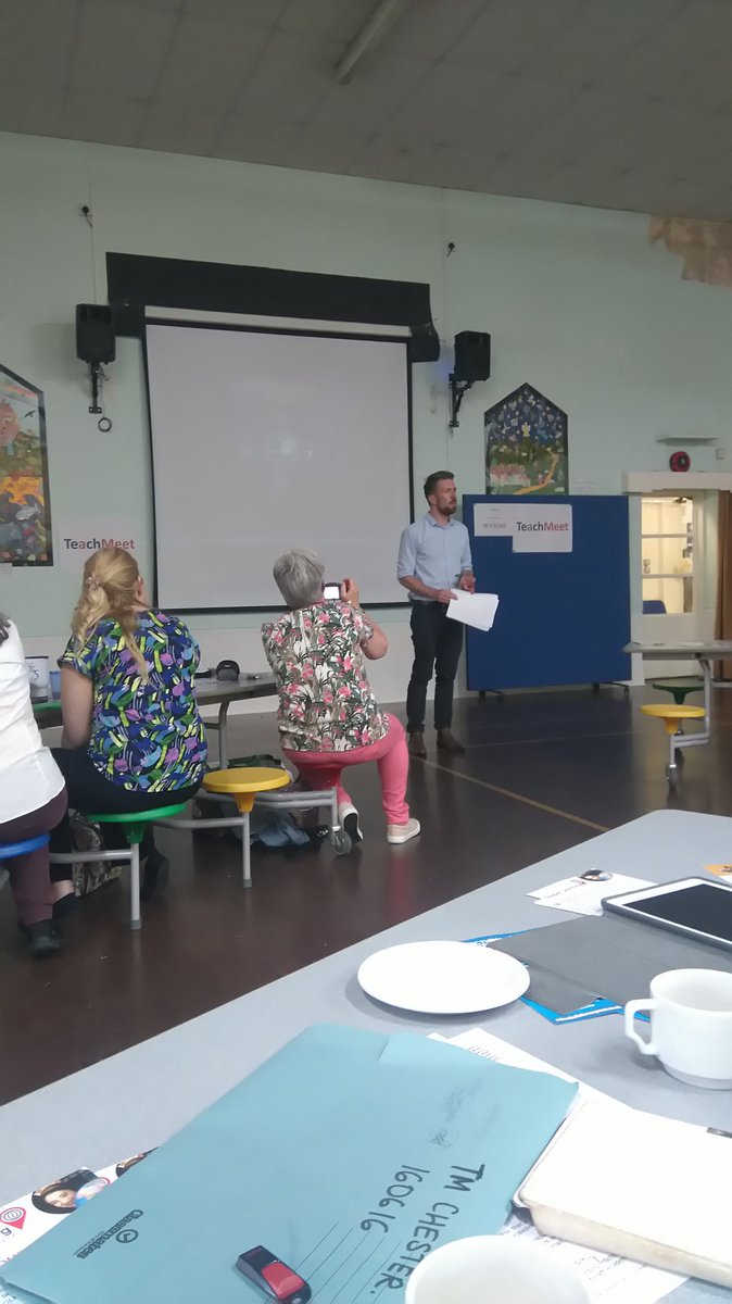 Mr_Rathe's tweet photo. Talking about Philomena Cunk, Shakespearean insults, #PrimaryShakespeare and @SSF_UK @UptonHeathCE #tmChester https://t.co/fcptFoX8kp