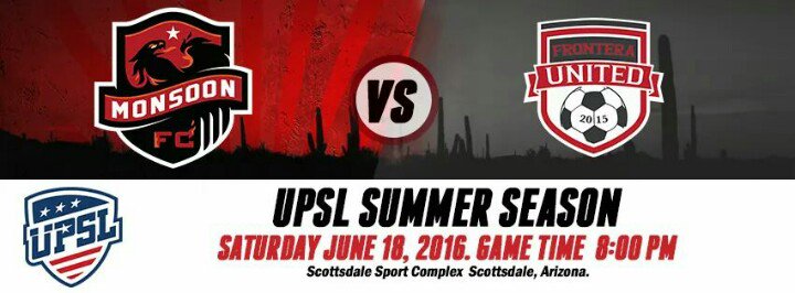 phxmonsoon's tweet photo. .@phxmonsoon @phxmonzon jugara su primer juego de temporada en contra de @FronteraUnited @upslsoccer @luislimgarcia https://t.co/25Q7xKu6HF