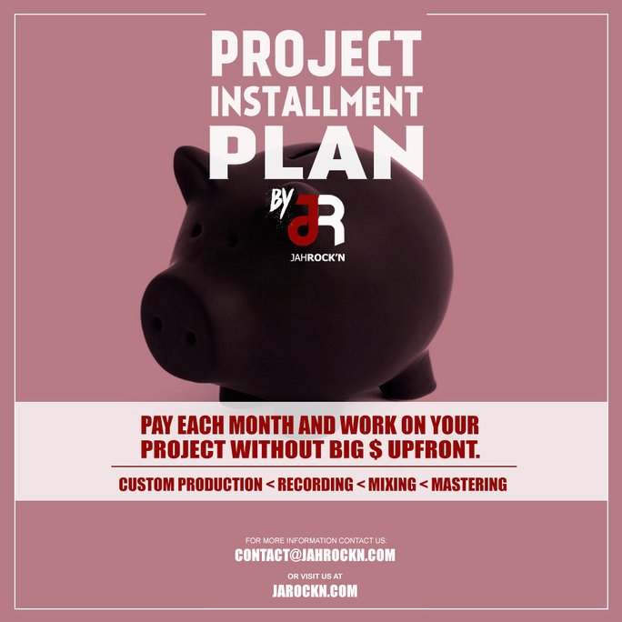 Jahrockn's tweet photo. Have a music project to get done? If so, take advantage of our new Installment Plan to help get it finished! https://t.co/9P4j1UA1Iw