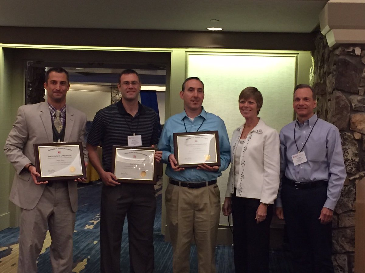 WaStateAuditor's tweet photo. Scott DeViney (second from left) received a recognition from #NSAA2016 yesterday for his stellar peer review work. https://t.co/UX0LqBIQo4