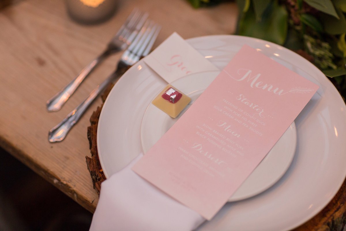 Hand crafted White chocolate topped with edible silver. Perfect treat for your guest to arrive to #DelightTreats