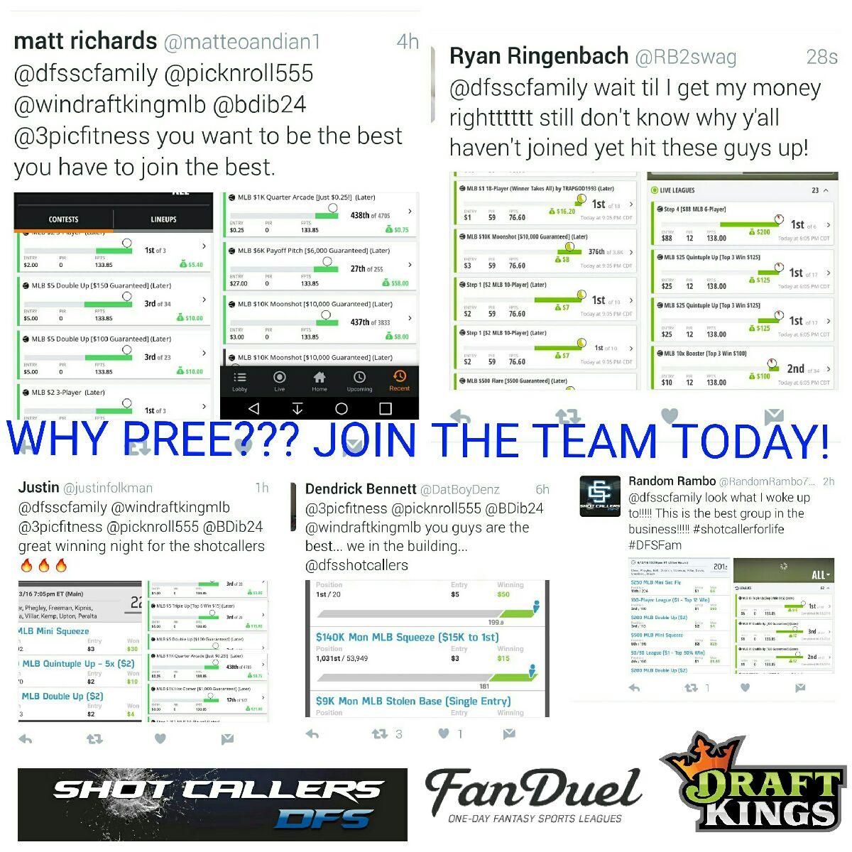 Joes_Couch's tweet photo. @dfsscfamily @picknroll555 Nuff Sad! #DFSSHOTCALLERS #wecalltheSHOTS #DFS #inITtoWINit #firelineups #moneytalks https://t.co/ov0XEFx2Jo