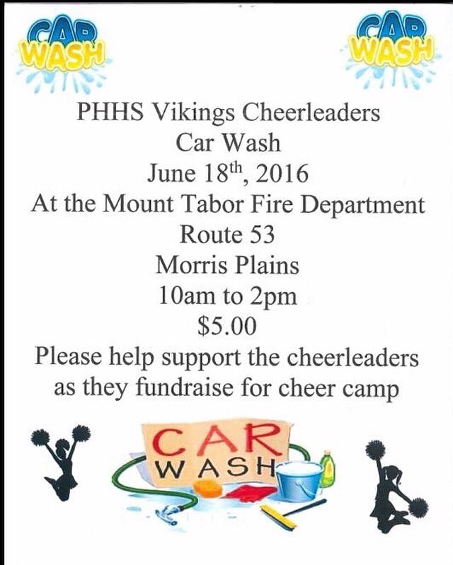 parhillscheer's tweet photo. Come support us this Saturday!!!
#phhscheer #carwash #fundraiser https://t.co/N3Dl1W9Pko