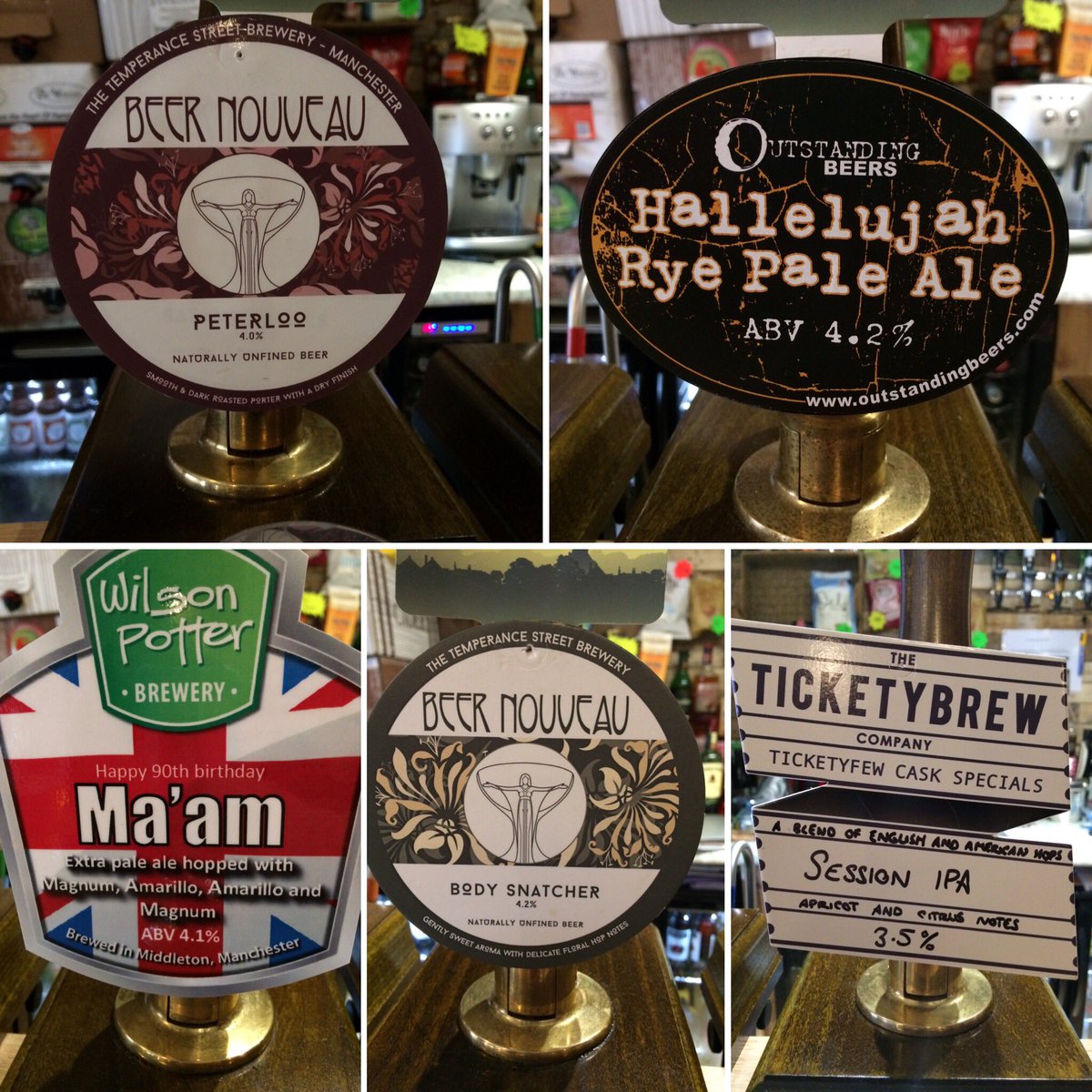 This evening's ales; @BeerNouveau <a href="/Outstandingbeer/">Outstanding Brewing</a> <a href="/Wilsonpotter/">WilsonPotterBrewery</a> <a href="/TicketyBrew/">TicketyBrew</a>