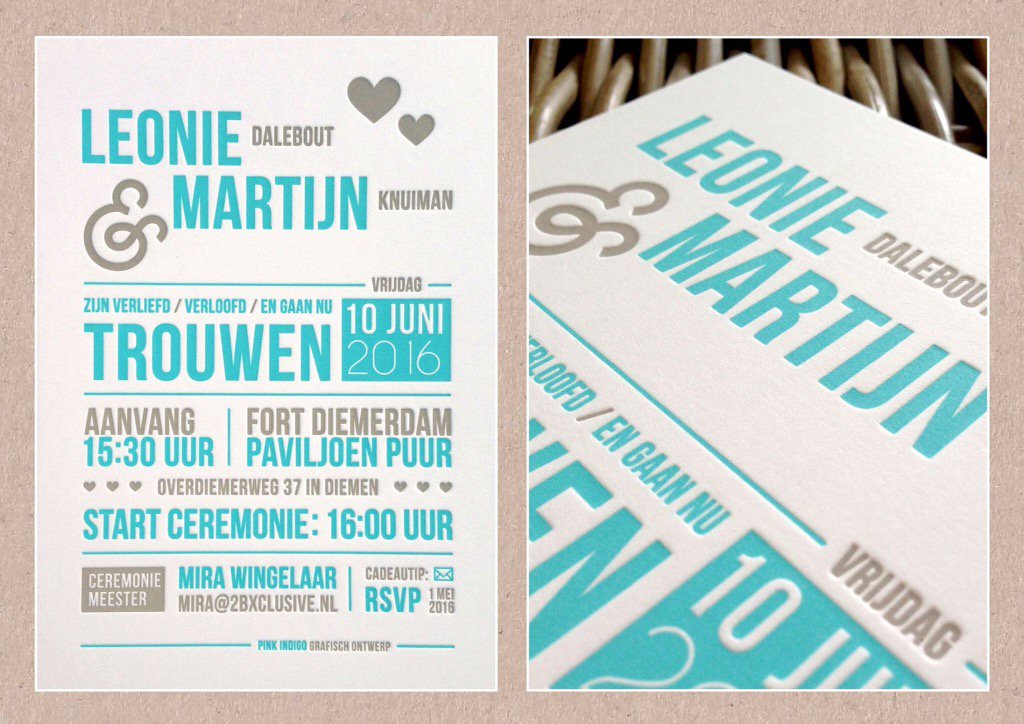 pinkindigo_'s tweet photo. #LETTERPRESS! Grote fan van dit ambachtelijk stukje handwerk! Katoenen papier geeft een zachte en luxe uitstraling. https://t.co/rALy9FVFYT