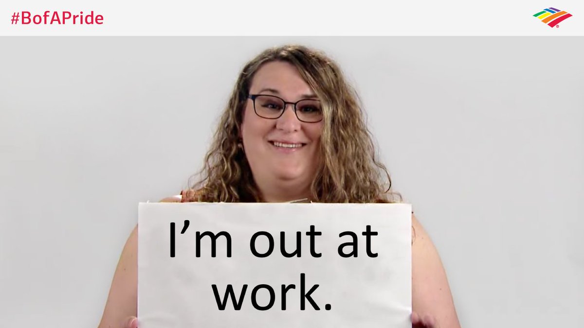 BankofAmerica's tweet photo. Knowing we have visible allies allows LGBT employees to be themselves at work. —Paige D. #BofAPride #Pride https://t.co/uBkxhpkLXD