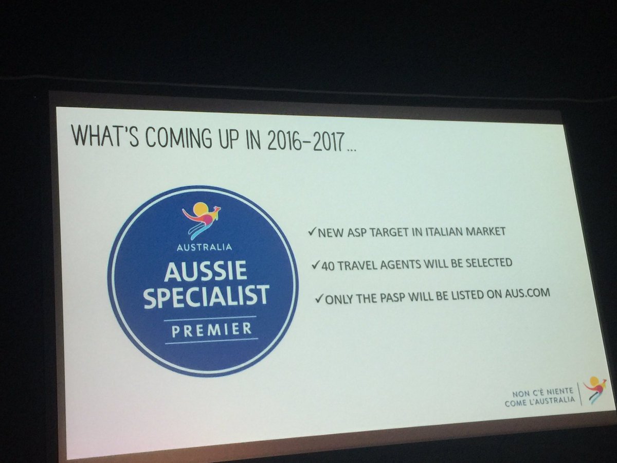 In Italia gli #aussiespecialist #agentidiviaggio sono 400. Ne verranno selezionati 40 Top