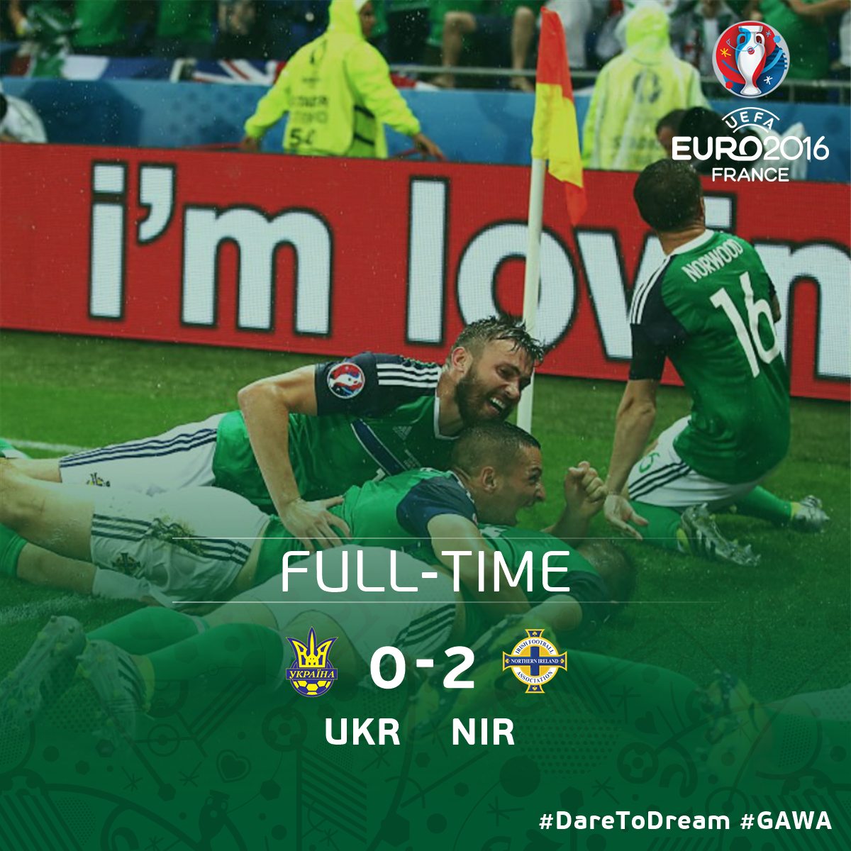 NorthernIreland's tweet photo. Yesssssss #GetIn! 🙌🏼 #DareToDream #GAWA https://t.co/o019aKLuLK