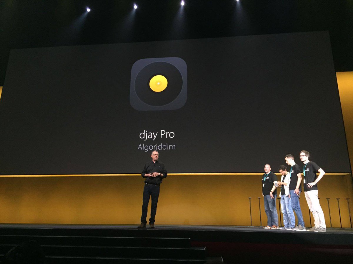 Algoriddim's tweet photo. We're thrilled to have received an Apple Design Award at #WWDC16! Get djay Pro @AppStore:
https://t.co/Zsk3zxN5Gl https://t.co/RQlKfJ1jDI