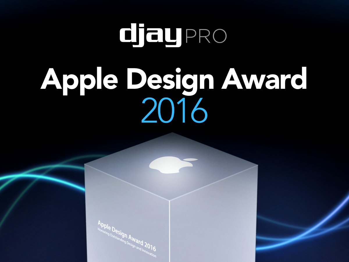 Algoriddim's tweet photo. We're thrilled to have received an Apple Design Award at #WWDC16! Get djay Pro @AppStore:
https://t.co/Zsk3zxN5Gl https://t.co/RQlKfJ1jDI
