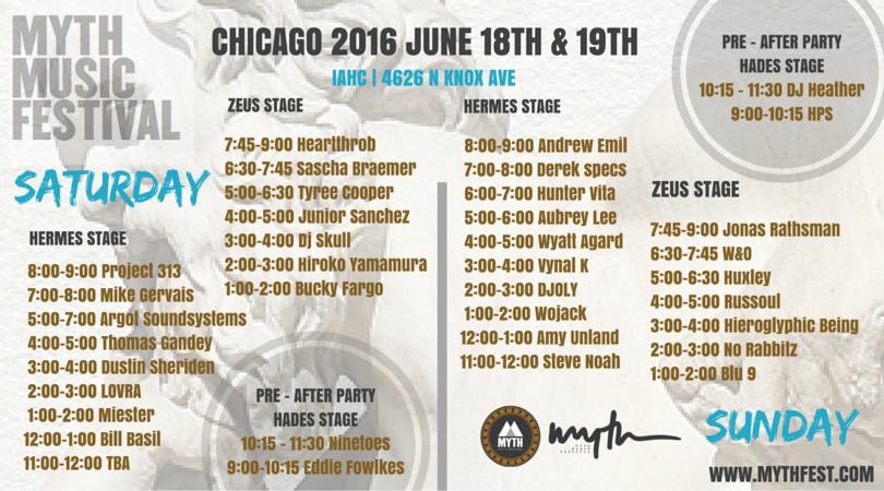 Myth_Festival's tweet photo. No more words!
Just MUSIC!
@Myth_Festival 2016 DJ set schedule!

Tickets: Resident Advisor &amp; Eventbrite https://t.co/fUhqyD1O8O