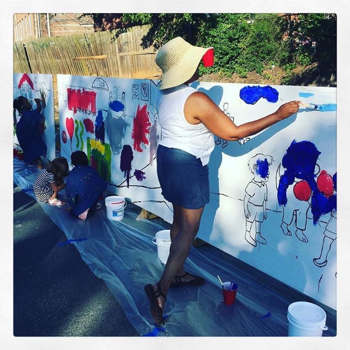 GSOCityMarket's tweet photo. Bring the kiddos out to put their mark on a 40ft x 4ft mural with @gso_murals. Thank you t… https://t.co/O8JpGKrjtW https://t.co/HscoOQnthR
