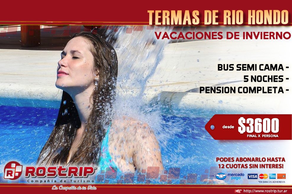 rostrip's tweet photo. Tenemos un BUENA EXCUSA para vos para ir a #Termas #RioHondo. CONSULTANOS!
+INFO? 👉 https://t.co/dvmmqg7xda
#Rostrip https://t.co/J4GP4dRuIM
