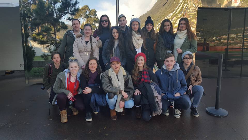colohighschool's tweet photo. Our Visual Arts students had an inspiring visit to @monamuseum. The staff were starstruck meeting owner David Walsh! https://t.co/LDGKH1tP0i