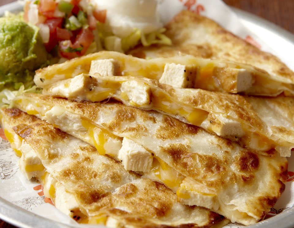 Grab yourself a meat quesadilla where we grill it to perfection. For $4.75, you make your day perfect as well!