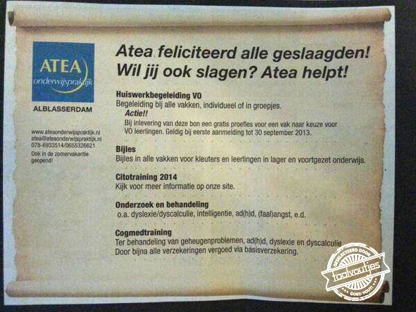 Taalvoutjes's tweet photo. Bij dezen veliciteren wij alle geslaagden! #taalvout

(Met dank aan Jorien!) https://t.co/3JKRlBdRdQ