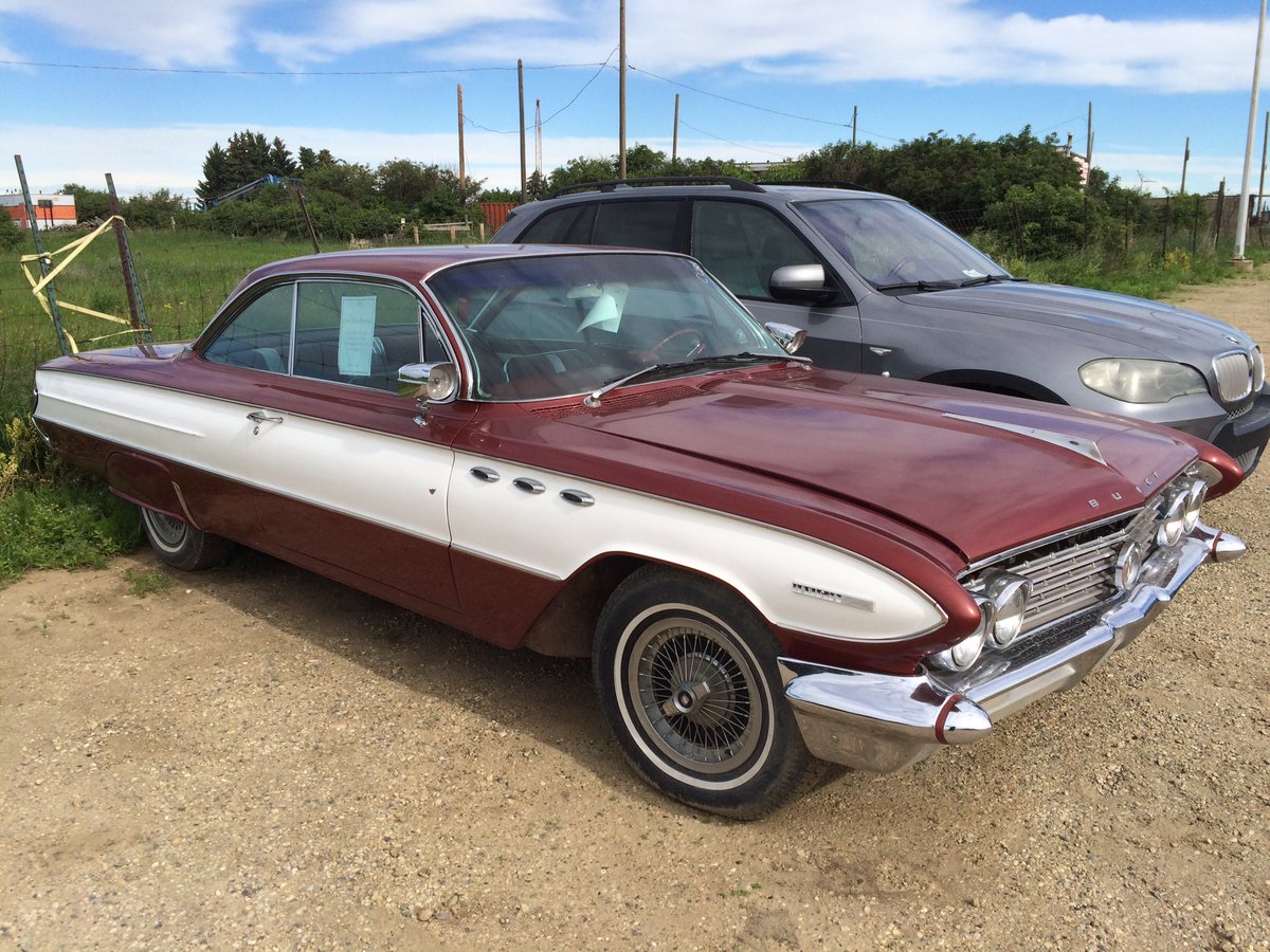 davemaauction's tweet photo. A blast from the past selling July 9 a rare 1961 Buick Invicta coupe with some sweat equity Wow #yeg #maauction https://t.co/CaC9MwPVJY