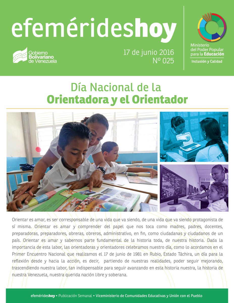 #TalDíaComoHoy se celebra el Día Nacional de la Orientadora (or), un día para la reflexión desde y hacia la acción