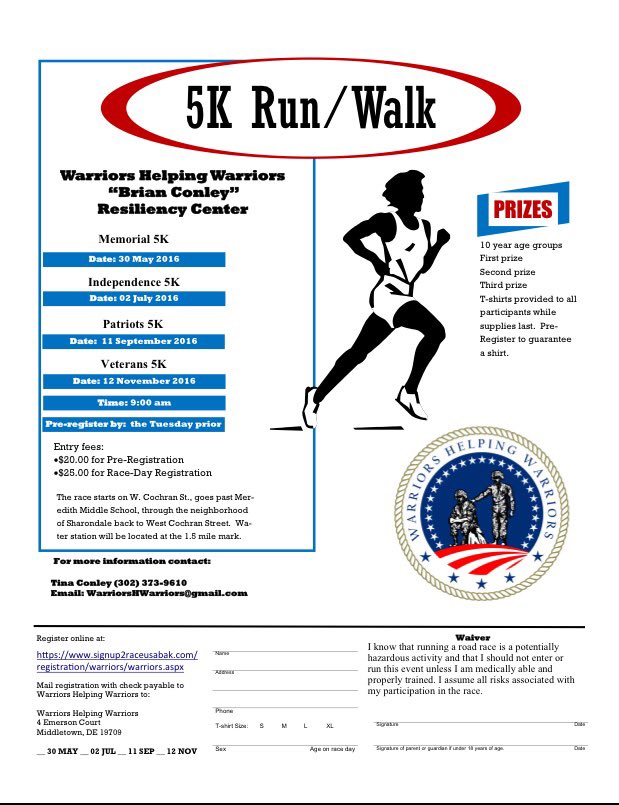 Celebrate Independence Day by supporting those who keep our country safe! Sign up for the Independence 5k TODAY #WHW