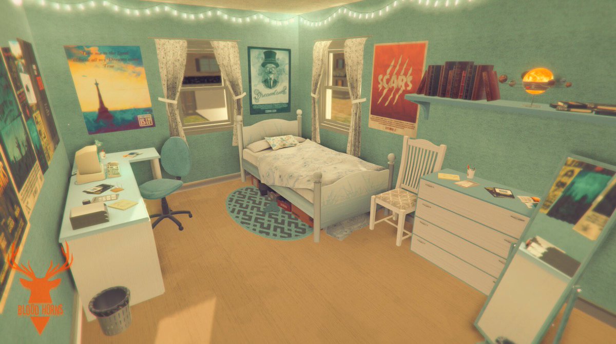 KinokoStudios's tweet photo. La habitación de Alice nos está quedando súper chula. ¿Qué os parece a vosotros? 😊

#IndieDev #GameDev #BloodHorns https://t.co/BdPCgZniv8