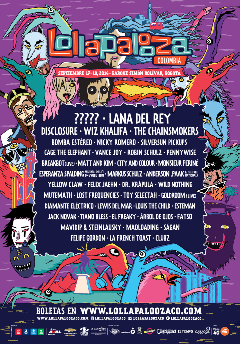 consequence's tweet photo. Lana Del Rey, Disclosure, Cage the Elephant, and more to play @LollapaloozaCO: https://t.co/jyAyZNI4WL https://t.co/08FGE8V9S6