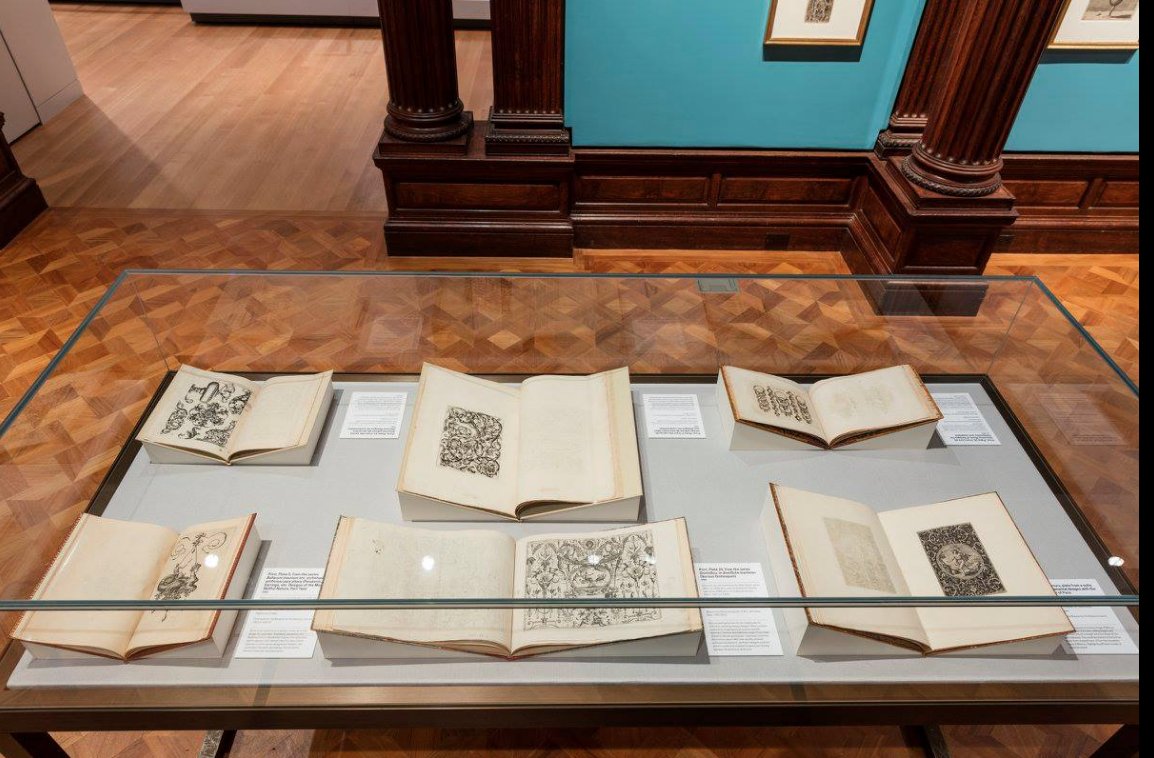 Installation views of #FragileBeasts, featuring rarely seen 16th/17th C. ornamental designs: s.si.edu/1tyVsUS