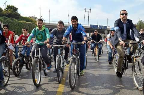 ProSyriana's tweet photo. This is how #Syria|ns reacted to our government's decision to raise prices of fuel. Problem is I can't afford a bike https://t.co/YwcdbF2HWX