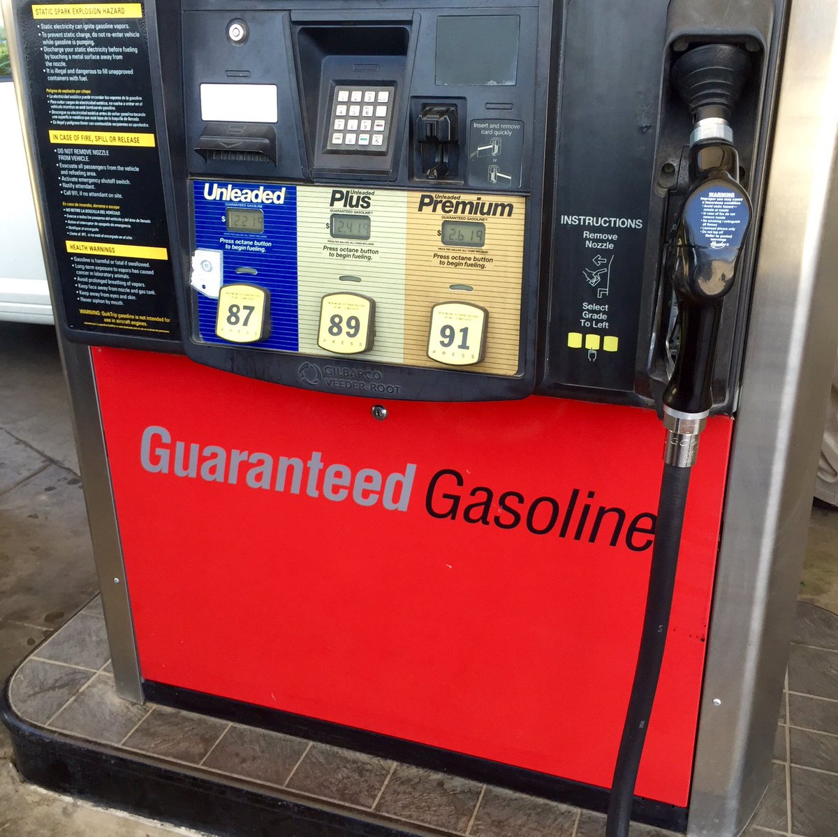 CoonleyContent's tweet photo. Pondering the recipe for an effective #tagline, I saw this sign. Guaranteed to be gasoline?🤔 #marketing #writingtips https://t.co/p9OAD79NBR