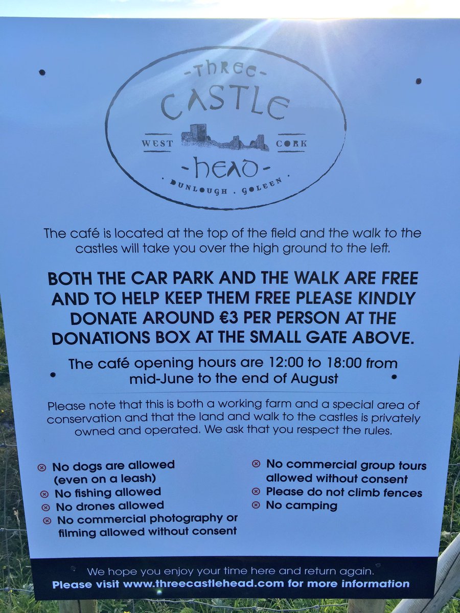 Tomorrow the Three Castle Head Cafe re-opens for the summer. 

Open from 12-6pm, 7 days a week until 28th August