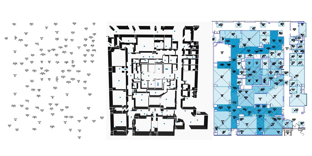 KCMarchitect's tweet photo. Experimenting w/ @AutodeskRevit room placement from existing dwg scans using @DynamoBIM #RevitHack #WorkInProgress https://t.co/6GJMIBsfdt