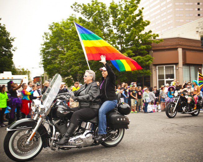 travelportland's tweet photo. Let the @PDXPrideNW celebrate begin! Full events guide here: https://t.co/jgJ72r8yUZ #PDX #PDXpride #LGBT https://t.co/p2f2Ib2jLV