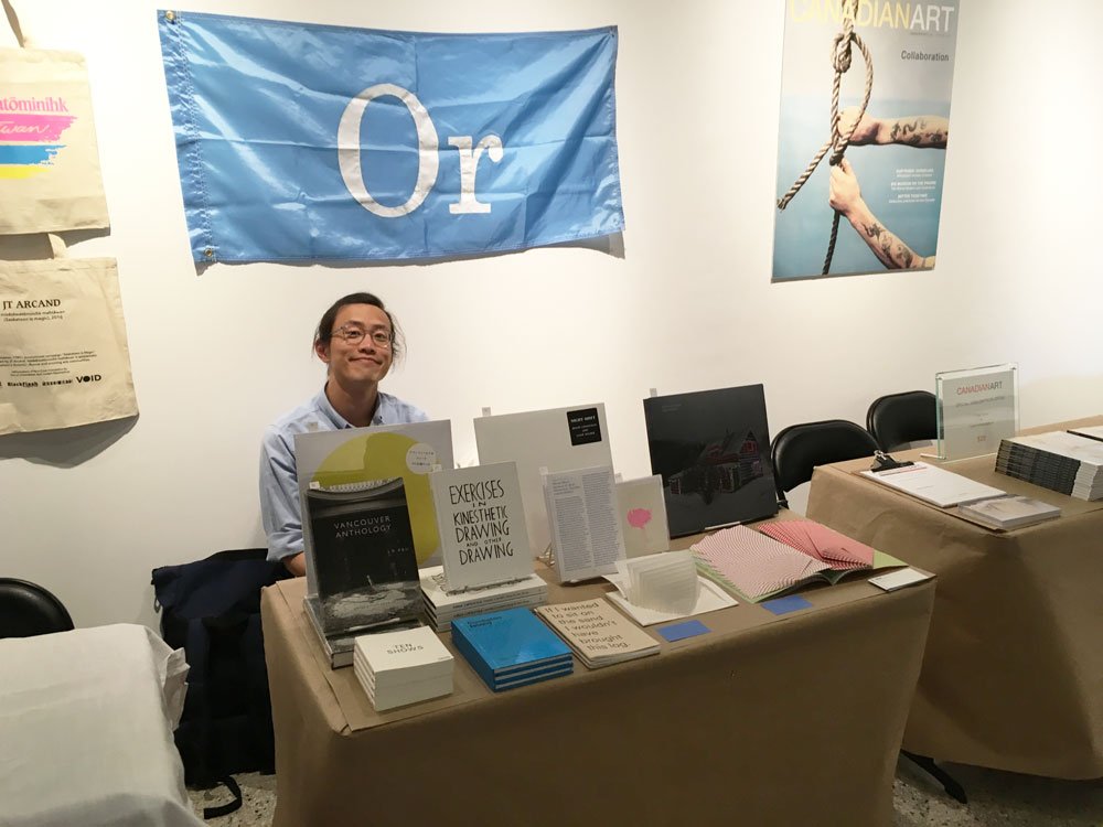 OrBookstore's tweet photo. Phil Woolf at our @OrGallery booth at #TOABF @TOArtBookFair @OrBookstore. Preview starts in 1 hour! #artbookfair https://t.co/mqr9kAXdgi