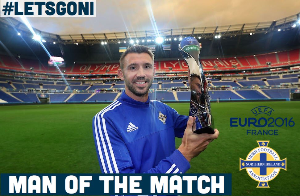 LetsGoNI's tweet photo. MAN OF THE MATCH
@G23mcauley #LetsGoNI #GAWA #NIR #NIRUKR ⚽️⚽️ https://t.co/u9m33paq3T
