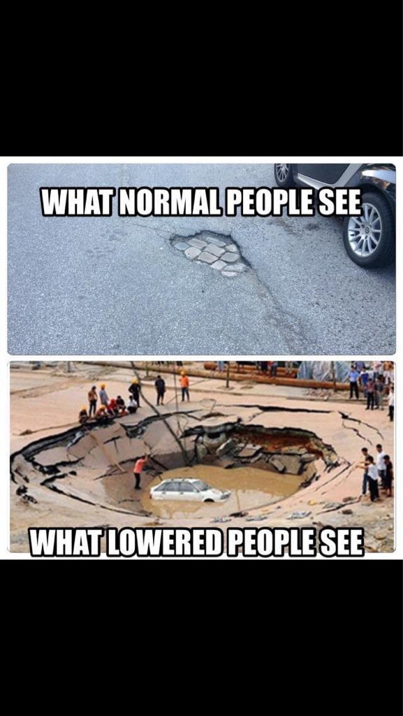 steve_tsi145's tweet photo. Hate this! We can all relate   #loweredlife #lowered #carproblems #cartroubles #airride https://t.co/OggE8wi2Mj