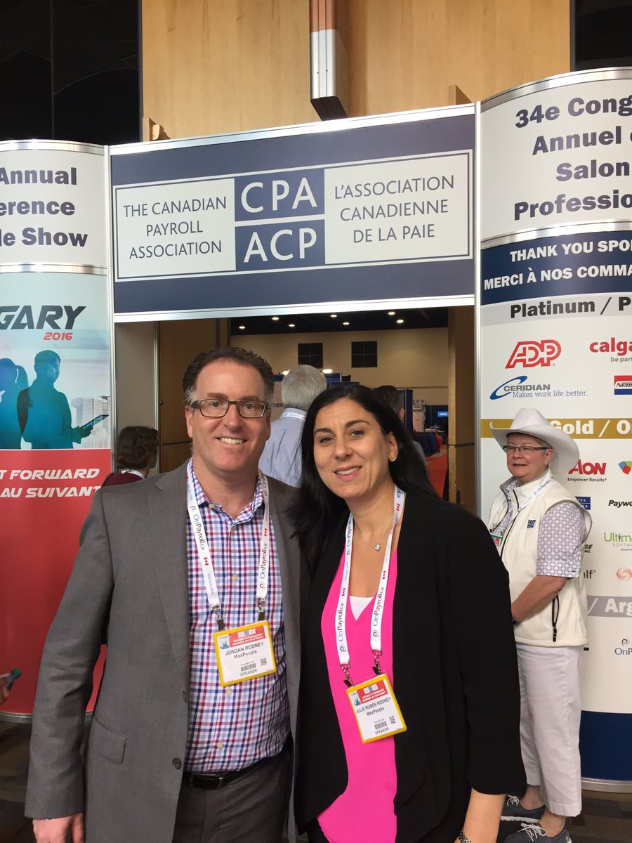 maxpeoplehr's tweet photo. @jrubenrodney &amp; @WorkplaceHRguy checking out the trade show at the 34th @cdnpayroll Conference #payroll2016 https://t.co/4geARAFIrV