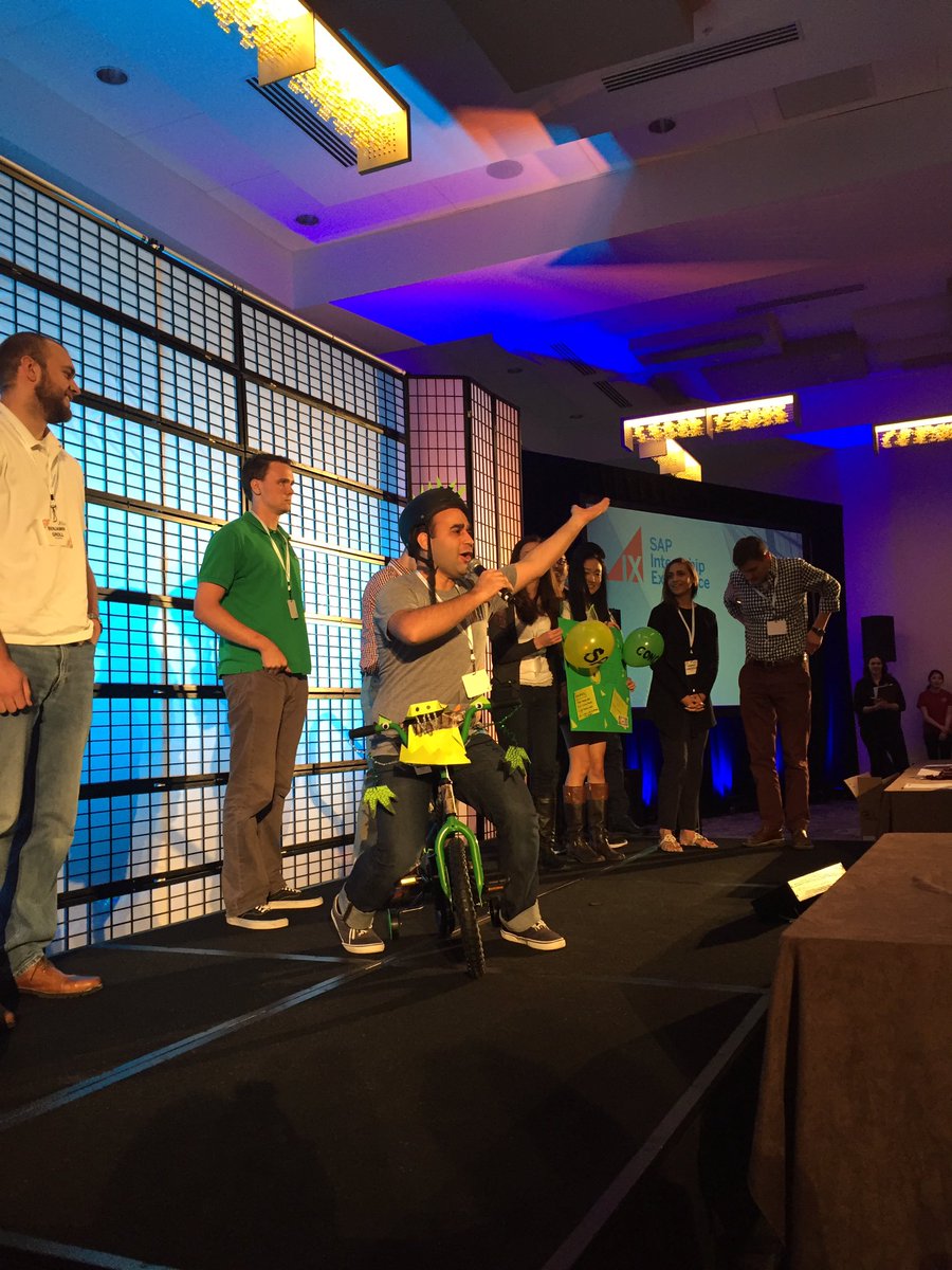 stephchi123's tweet photo. @SAPiXp interns presenting the bikes they've made for local foster kids! #internsatconcur #internsatariba https://t.co/BkiPvaoaXk