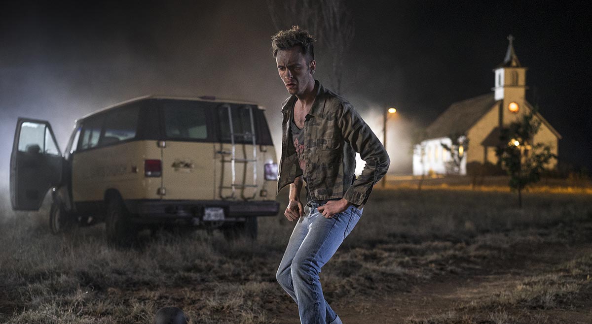 PreacherAMC's tweet photo. How to kill two men with one van and injure zero people in the process. #Preacher https://t.co/RnuVTEjx0N https://t.co/NoyyHVgvCj